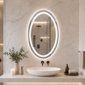 LED Işıklı Elips Banyo Aynası - Beyaz Işık